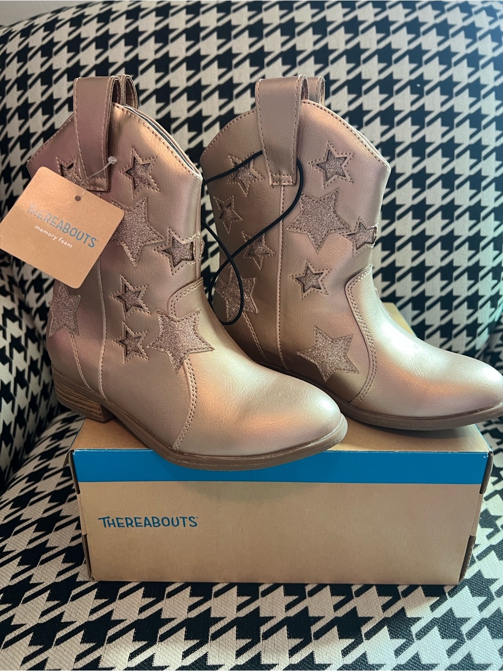 Thereabouts Girls Sienna Flat Heel Cowboy Boots-Size 13